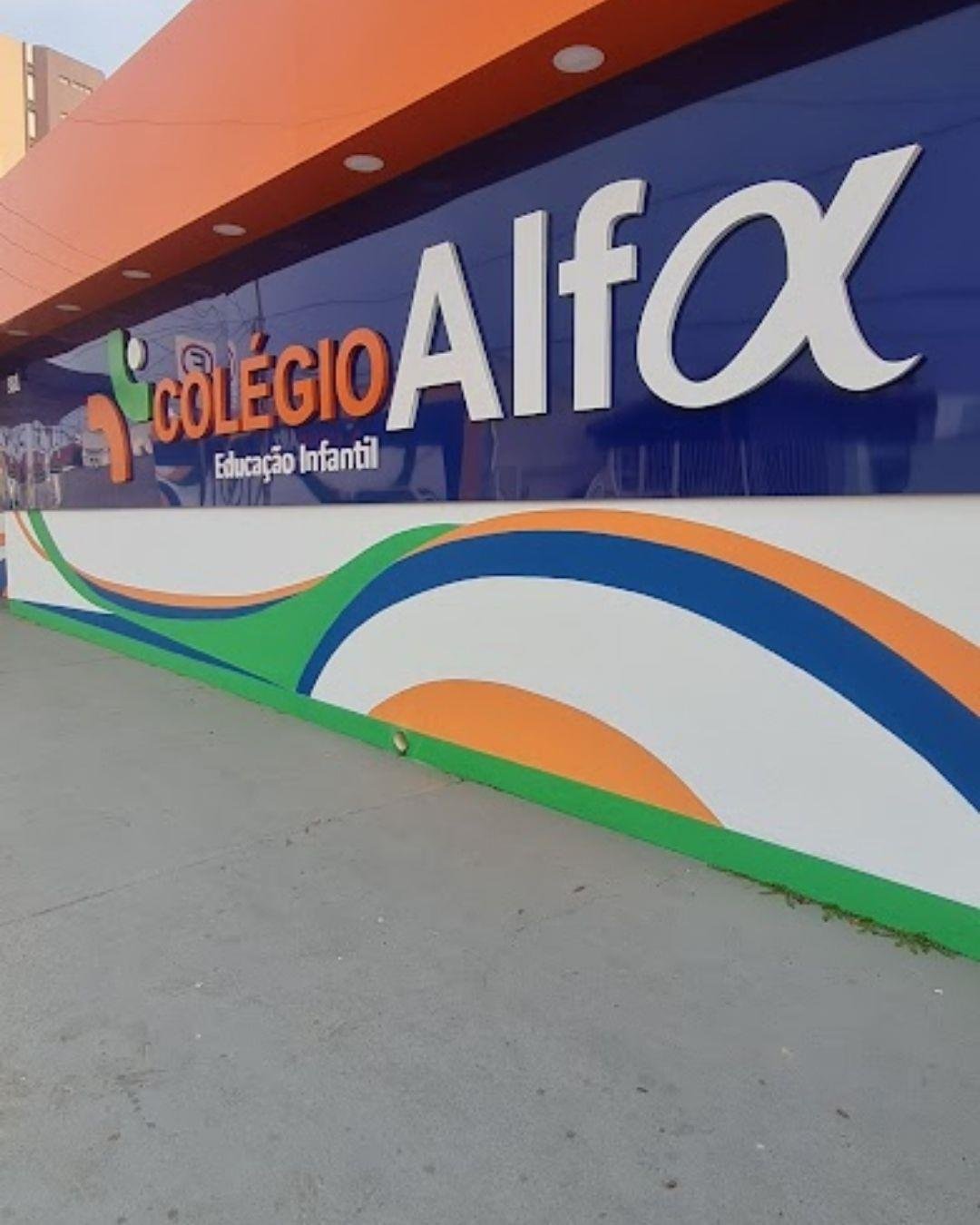 Painel em ACM e Letra Caixa para Colégio Alfa Educação Infantil